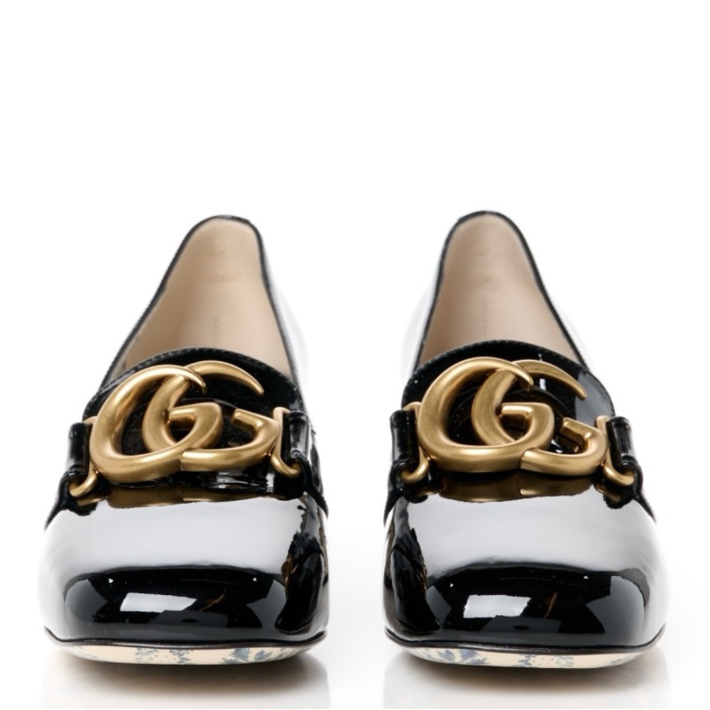 VERNICE MARMONT PUMP BLACK  PATENT  GG LOGO
